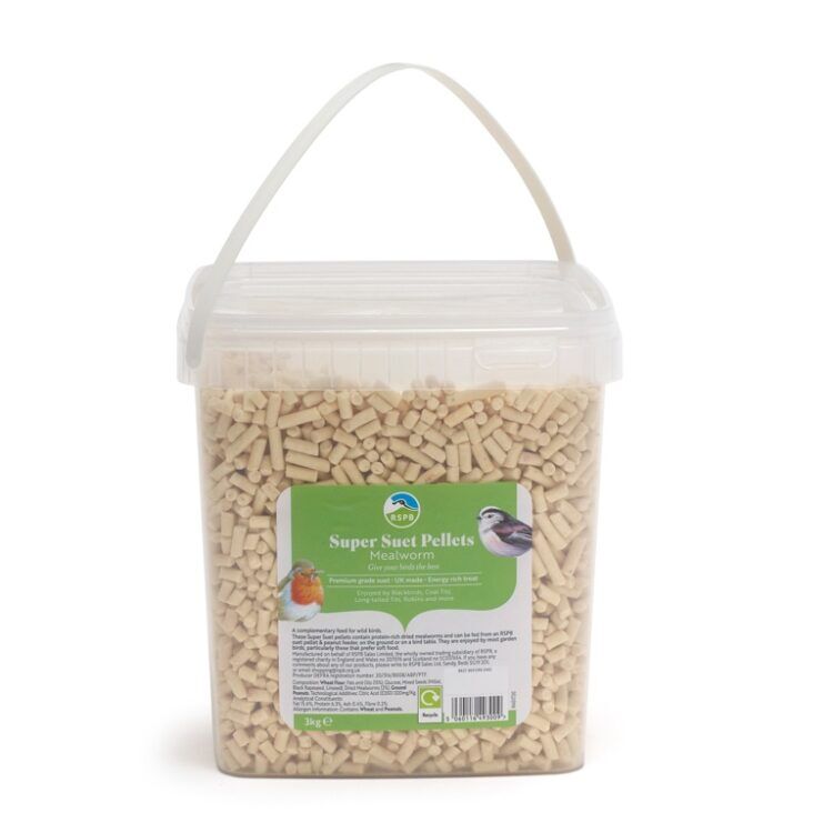 Rspb Super Suet Pellets With Mealworm RSPB super suet pellets with mealworm
