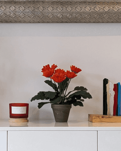 artifical orange flower
