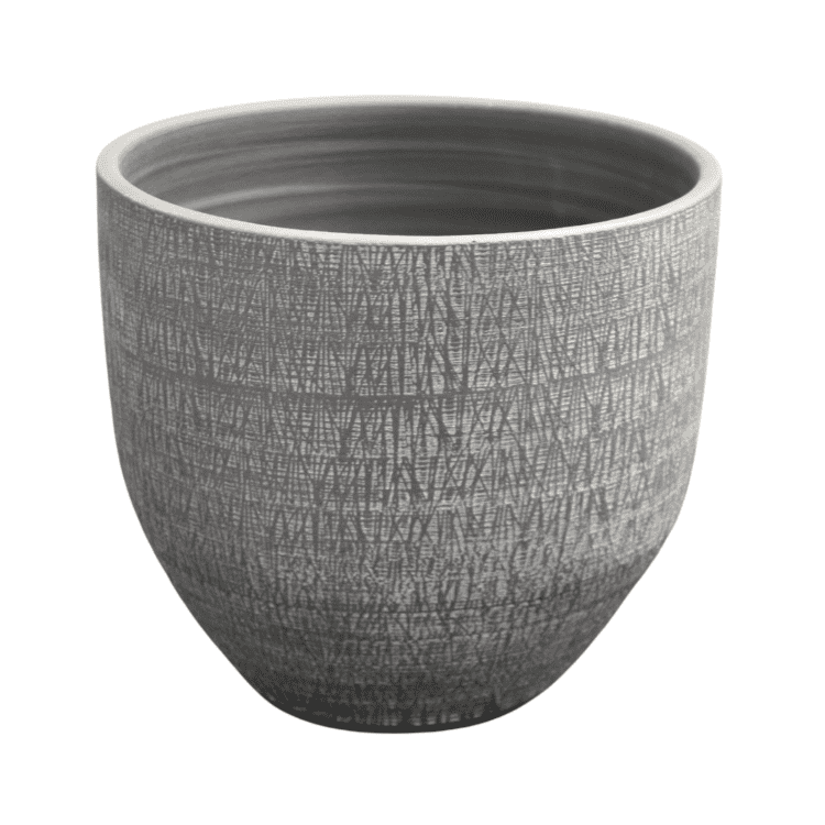 1 Rough Ceramic Pot Curved